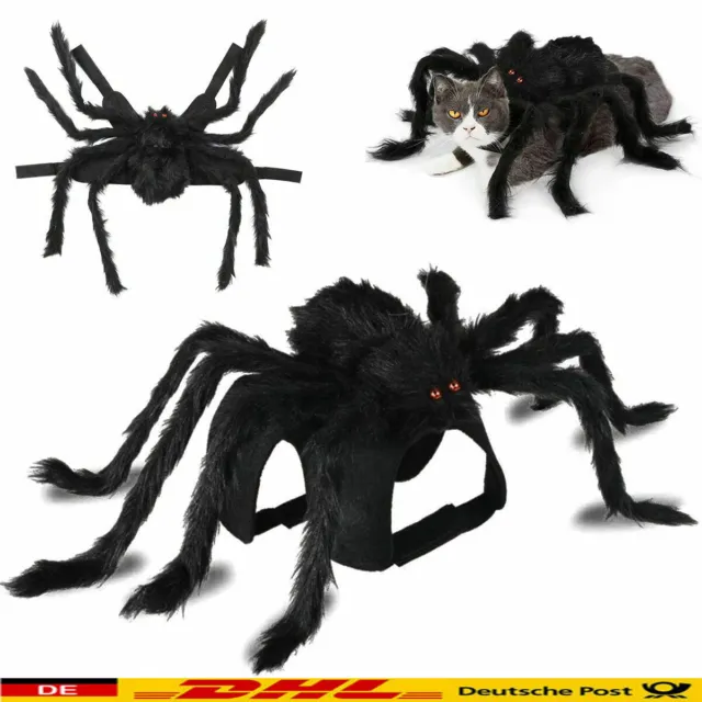 Halloween Plüsch Spinnenkostüm für Welpen Katzen Hunde Haustier Cosplay Kleidung