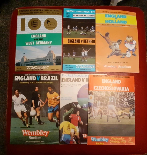 20 ENGLAND FOOTBALL Programmes. Home +Away . 1971-86 £10.79 - PicClick UK