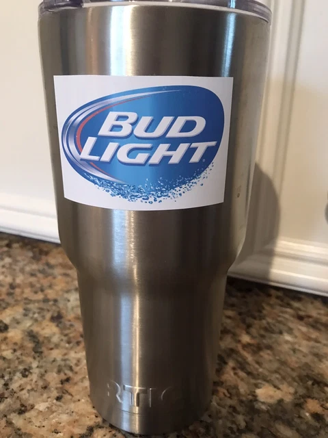 RTIC Tumbler HotCold Double Wall Insulated 30oz Stainless Steel W/BUD LT. decal
