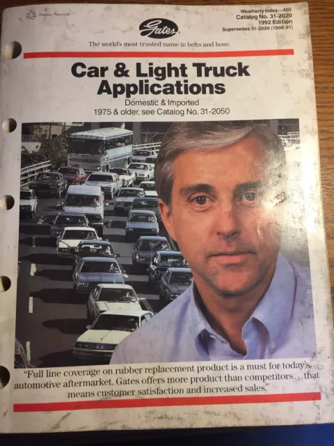 Vintage CAR & LIGHT TRUCK APPLICATIONS Catalog 1992