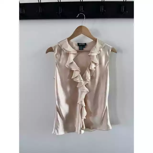 Lauren Ralph Lauren Silk Ruffle Blouse