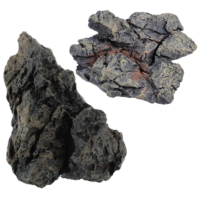2 pz sfondo scatola rettili acquario rocce paesaggistiche contenitore