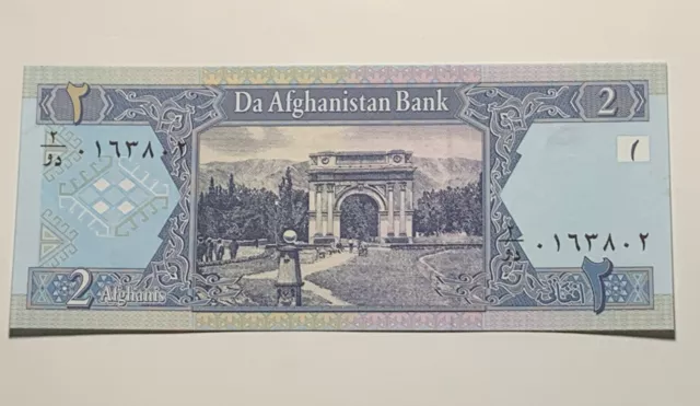 Afghanistan - Nd (2002) - 2 Afghanis - Banknote Uncirculated