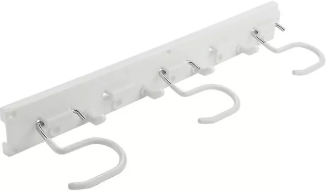 National Hardware N112-088 V2422 Adjustable Storage Organizer in White finish