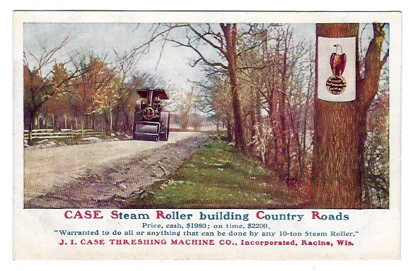 Case Steam Roller, J. I. Case Threshing Machine Co. In Racine, Wisconsin