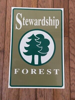 New Metal Forest Stewardship Sign, 11 1/4" x 7 1/2"