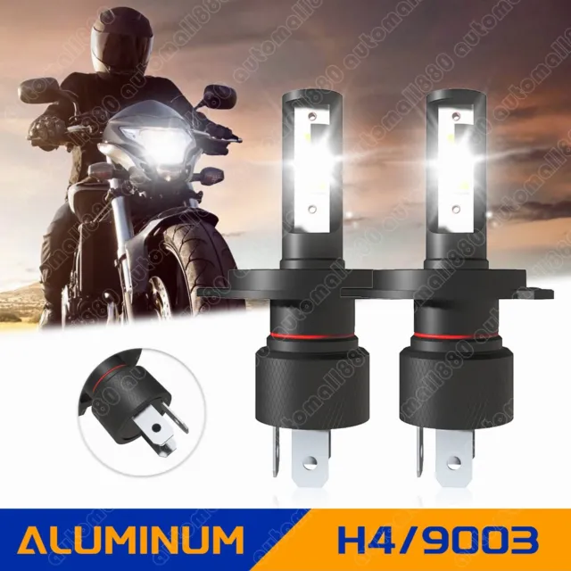 BSTAUGTO H4 9003 HB2 LED Bulb Hi/Lo Beam White Motorcycle Headlight High Power