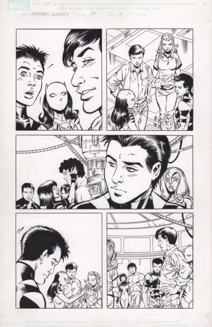 Avengers Academy #34 pg 11 Original Art by Tom Grummett - Jocasta & Reptil