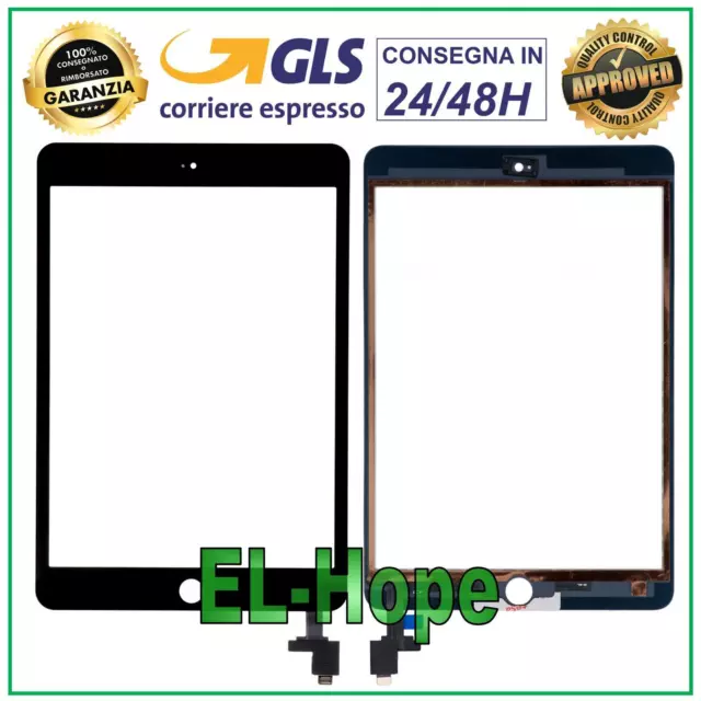 Touch Screen Per Apple Ipad Mini 3  Wifi 3G A1599 A1600 Vetro Nero