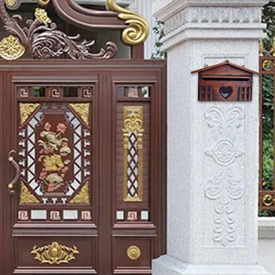 Boîte Aux Lettres Fixée Au Mur En Bois de Style Européen de Porte D'entrée
