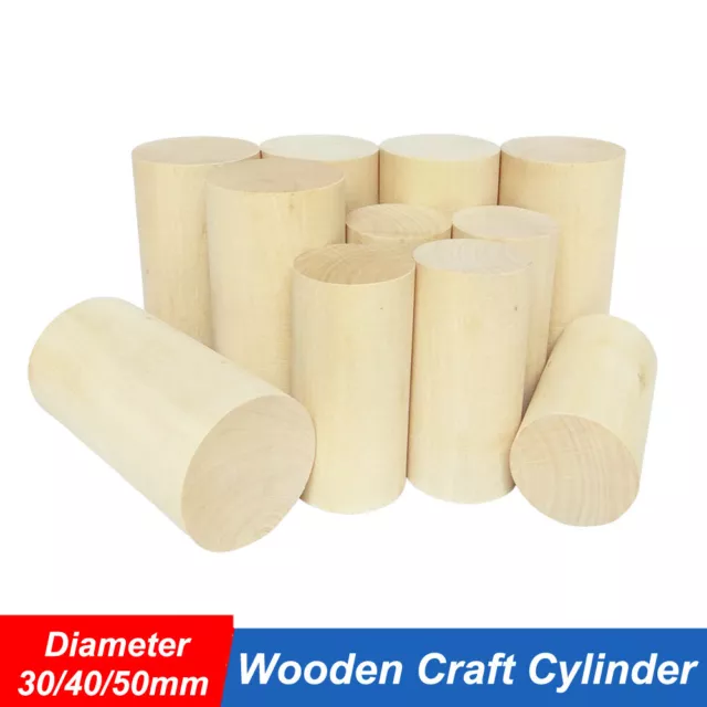 Natural Wooden Craft Wood Cylinder Block Toy Craft Supplies Diameter 30/40/50mm