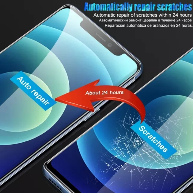 3 x protezione schermo per vari telefoni custodia pellicola idrogel gel TPU trasparente morbido 3