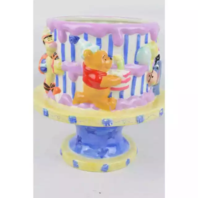 DISNEY Winnie the Pooh Friends Happy Birthday Kitchen Cake Stand Cookie Jar