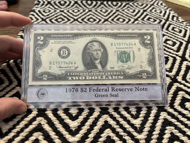 $2 dollar bill star note series 1976