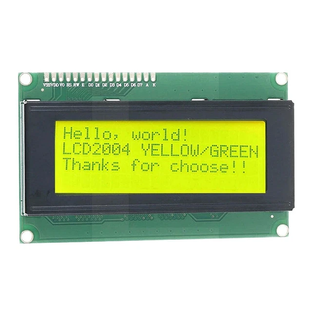 LCD DISPLAY MODULE 2004 Blue and Yellow 5V Supply Voltage Easy ...