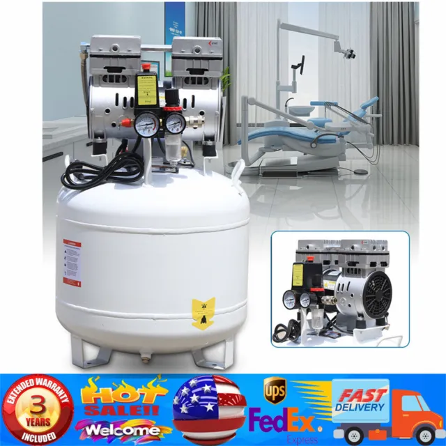 40L Air Compressor 750W   Oil Free Air Compressor For Medical Dental Use