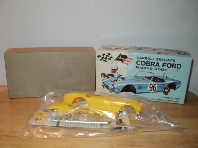 Vintage 1:32 Revell Carroll Shelby's Ford Cobra Slot Car Racing Body Sealed Bag