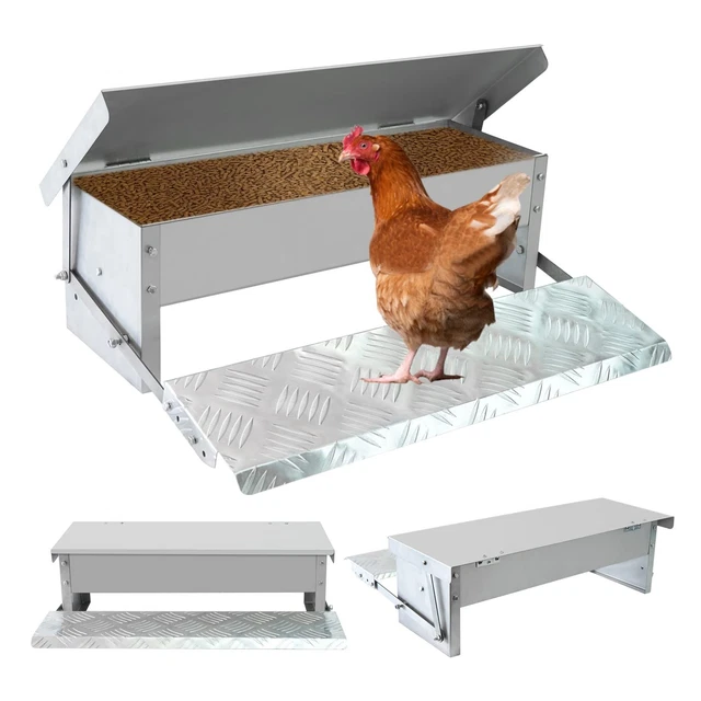 Mangeoire Et Abreuvoir Poules Anti-Nuisibles - 12kg Nourriture / 11L Eau - Pour 12 Poulets