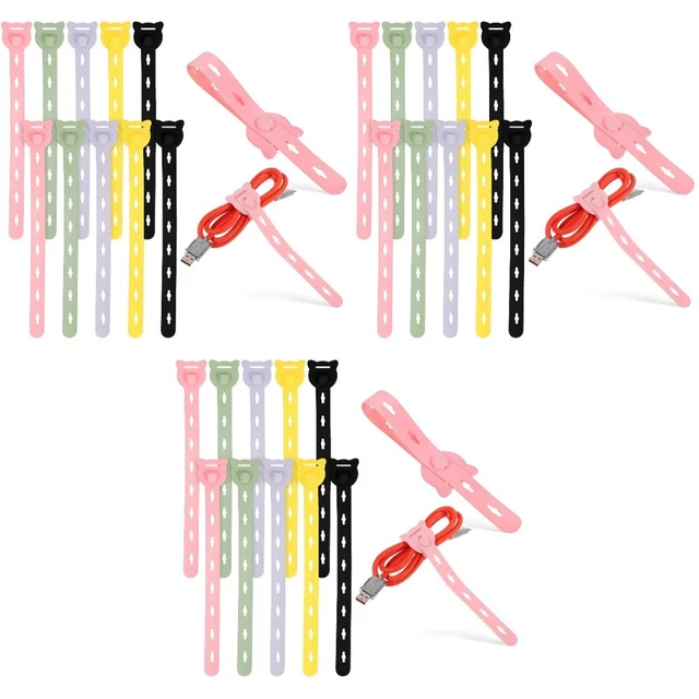 Corbatas de silicona de gel de sílice cable fijación lazos de nailon banda elástica
