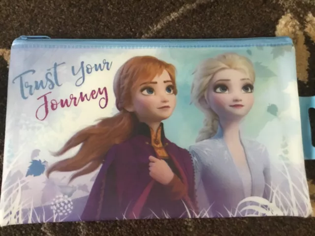 Disney Frozen 2 Estuche Lápiz Papelería Elsa Anna Olaf Niñas Escolares Nuevo