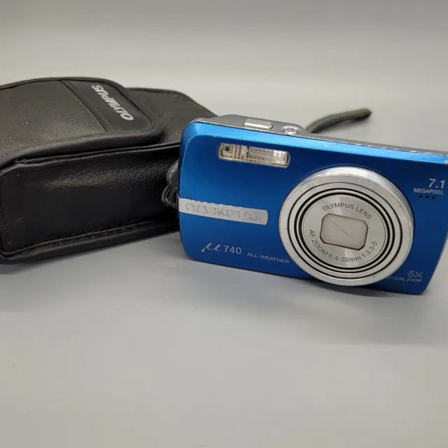 Olympus Mju 740 7.1MP Compact Digital Camera Blue Tested