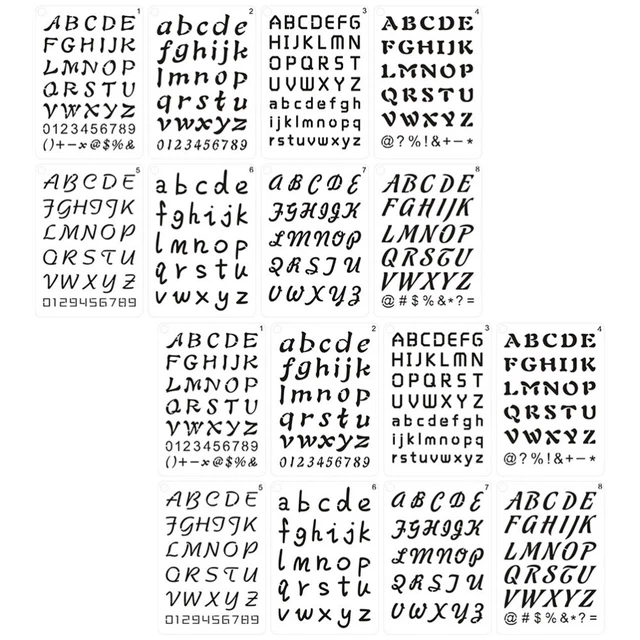 16 BLATT KALLIGRAPHIE Schablone Buchstaben Malvorlage Schriftzug EUR 13 ...