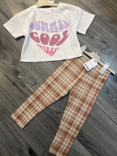 Next girls age 2-3 leggings and top outfit bundle BNWT