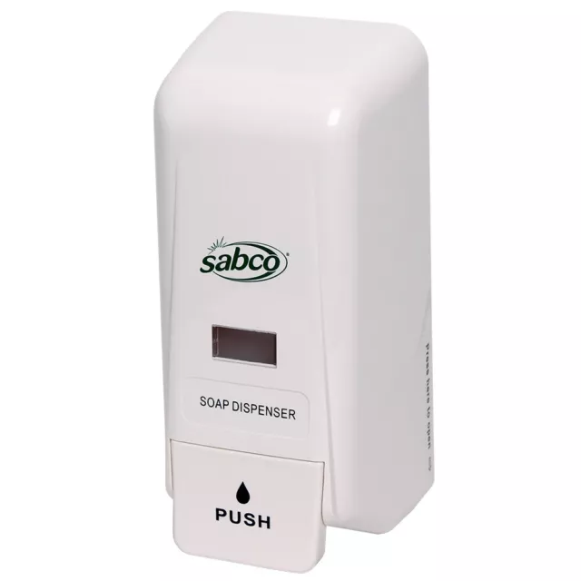 Sabco Professional 1000ml Plastic Soap Dispenser Wall Mounted Container White
