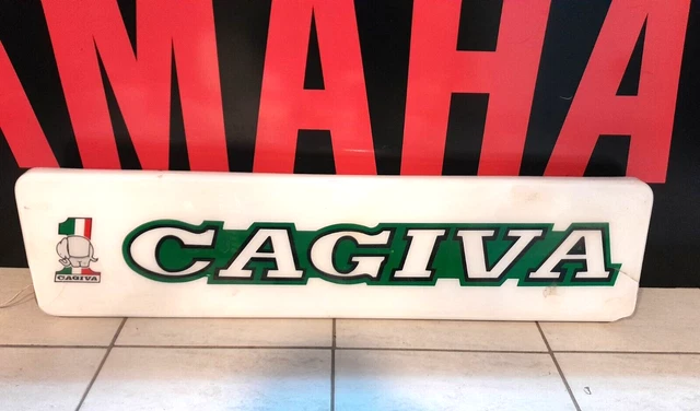 Chart Sign Bright Vintage Cagiva Motorcycle Used