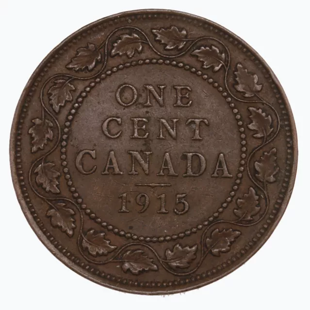 Raw 1915 Canada 1C Uncertified Ungraded Canadian Large Cent Coin