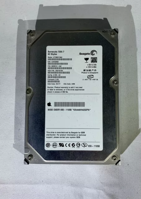 🍏 Seagate Barracuda "Apple" 7200.10 80GB SATA 3,5" HDD Festplatte ST380013AS