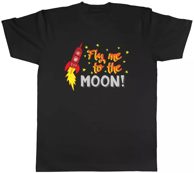 Herren-T-Shirt Fly Me To The Moon Rocket Unisex