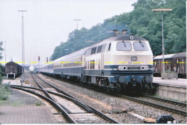 Farb-Foto DB Diesellok 218 222 Hersbruck 1993