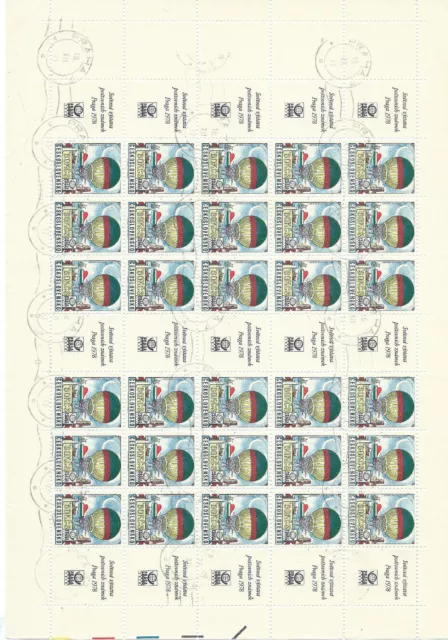 Briefmarken Tschechoslowakei Restsammlung 15 Bögen gestempelt Top.