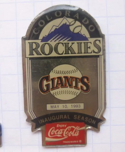 COCA-COLA / MLB COLORADO ROCKIES / SAN FRANCISCO GIANTS ... Baseball Pin (222a)