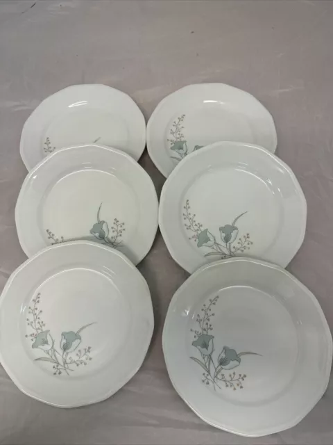 RARE KAHLA PORCELAIN FLORAL  Tea plates  X 6 GERMAN GDR