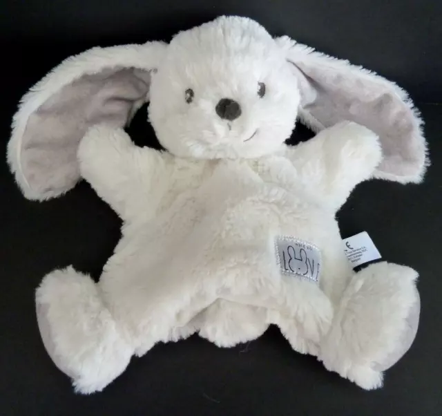 P. DOUDOU PLAT MARIONNETTE SIMBA LAPIN made with love blanc gris - ETAT NEUF*