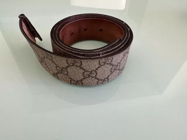 CINTURA GUCCI 95 38 Tiger GG Supreme Beige rara Senza Fibbia EUR 45 00 PicClick IT