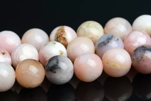 Natural Light Pink Opal Beads Grade A Round Loose Beads 7-8/8/8-9/10/10-11MM