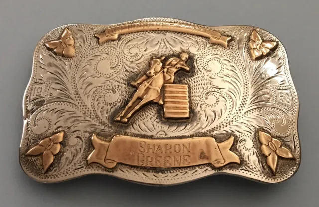 VTG Antique 1963 Glenbrook Rodeos Nevada USA Irvine Jachens Trophy Belt Buckle