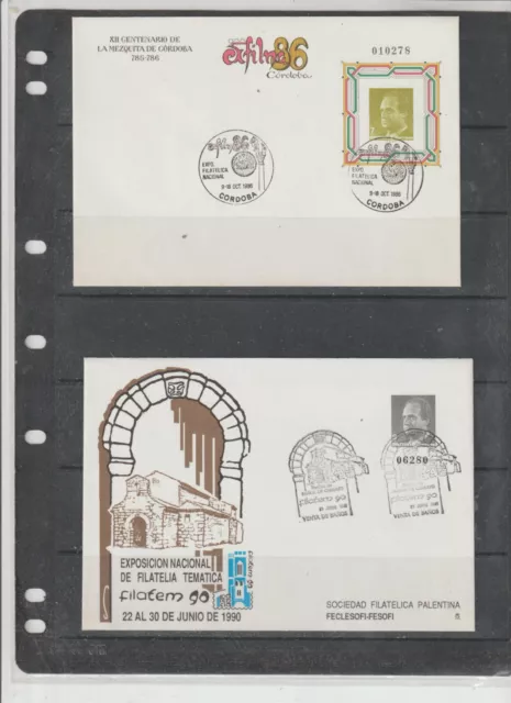 España Entertos Postales con matasellos Conmemorativos año 1986-90 (GR-66)