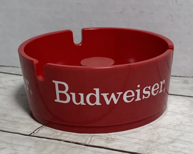 Budweiser Beer Ashtray Vintage Melamine Red