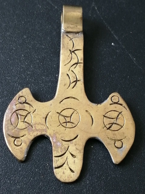 Very Old Rare Extremely Ancient Antique Bronze Viking Amulet Hammer Amazing