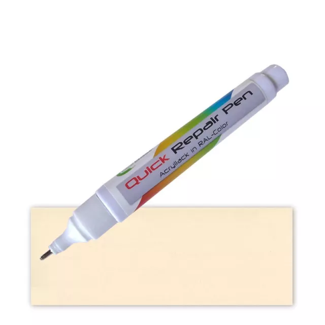 QRP Reparaturlackstift RAL1015 - hellelfenbein 10ml Acryllack Autolack glänzend