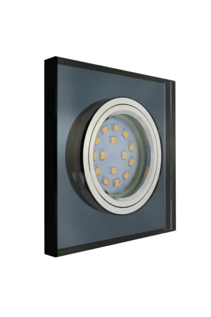 Glas Einbaustrahler Indirekte Beleuchtung Decken Spots Lichtkranz Flach 230V LED