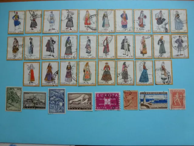 Lot 6413 Timbres Stamps "Gréce  Costumes+Divers+Pa " 1911-1974