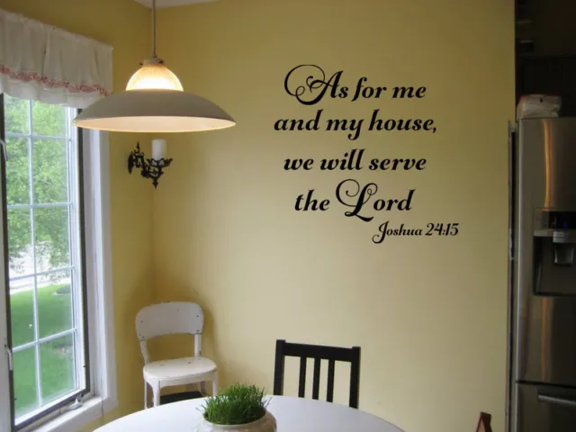 As For Me And My House We Will Serve The Lord Vinyl Wall Decal Quote Lettering