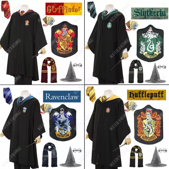 Harry Potter Kostüm Robe Mantel Umhang Krawatte Gryffindor Slytherin Ravenclaw