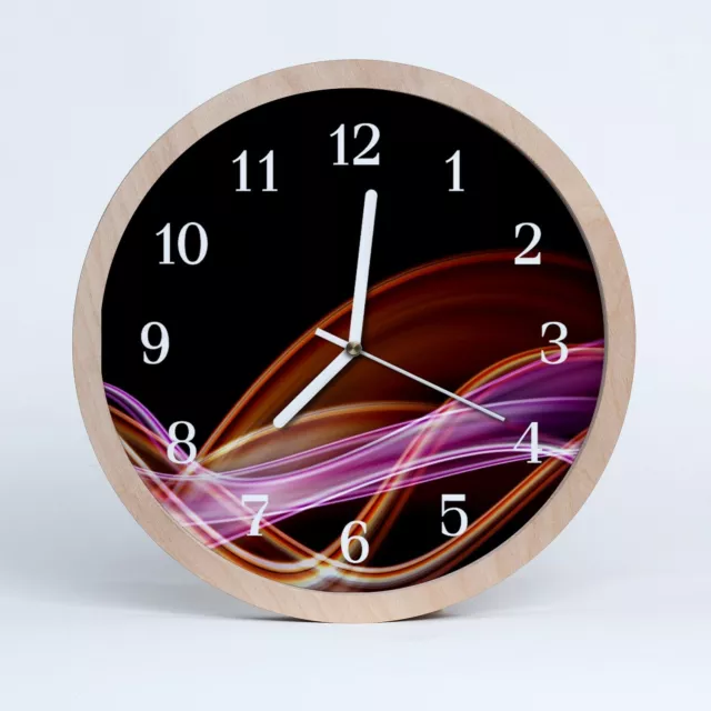 Tulup Reloj de madera 30fi cm reloj de pared - arte abstracto