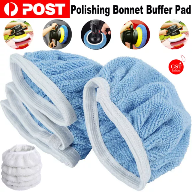 8/16PCS 6" Polishing Bonnet Buffer Pads Soft White Wool For Car Polisher 150mm